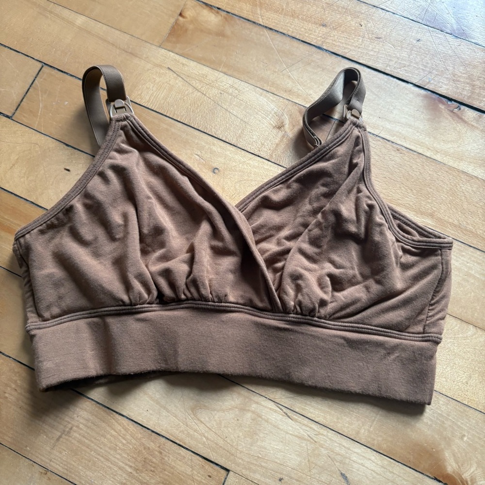 Storq Sz S Brown Nursing Maternity Casual Soft Bra